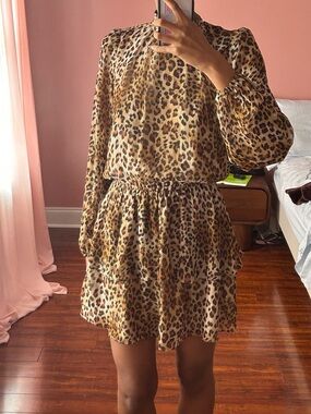 ruffle cheetah dress